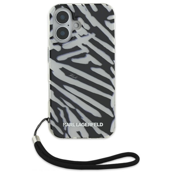 Karl Lagerfeld - IML Luxury (KLHCP16SHZBPKCCK) - iPhone 16 - Zebra Pattern&Cord