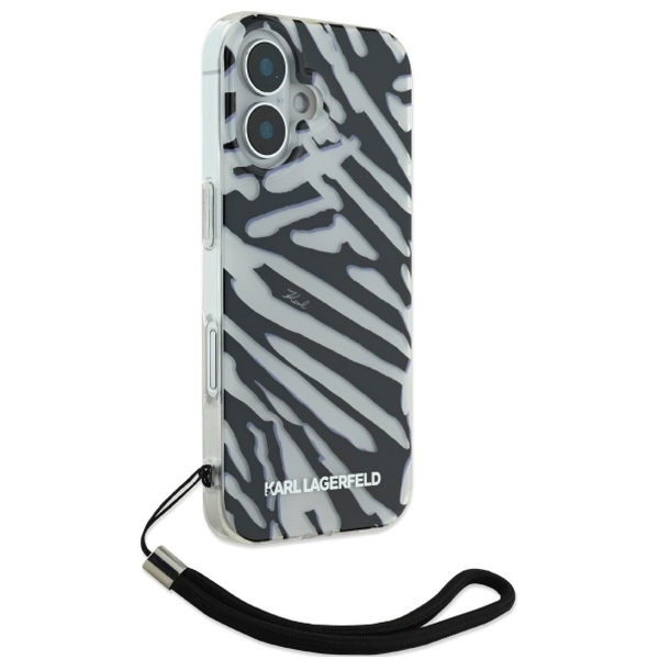 Karl Lagerfeld - IML Luxury (KLHCP16SHZBPKCCK) - iPhone 16 - Zebra Pattern&Cord