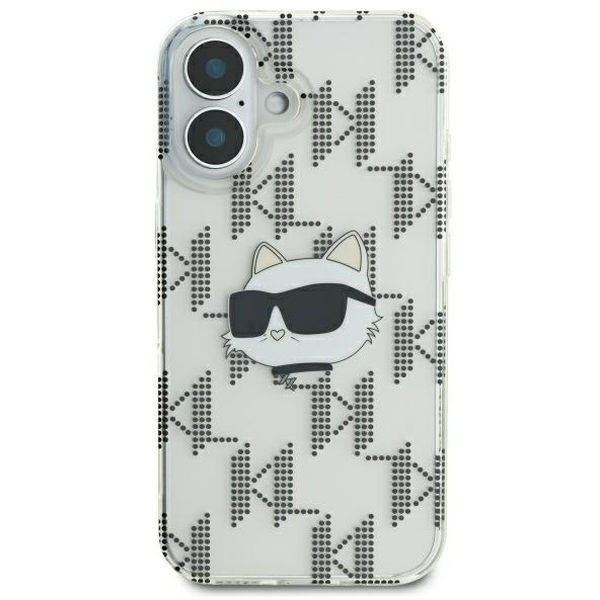 Karl Lagerfeld - IML Luxury Electroplated (KLHCP16SHKLPCHT) - iPhone 16 - Transparent Choupette Head