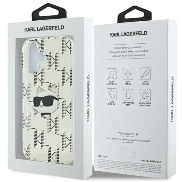 Karl Lagerfeld - IML Luxury Electroplated (KLHCP16SHKLPCHT) - iPhone 16 - Transparent Choupette Head