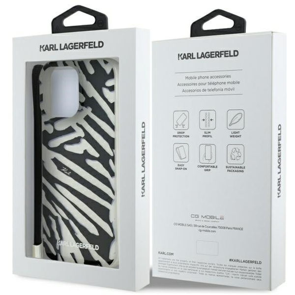 Karl Lagerfeld - IML Luxury (KLHCP16XHZBPKCCK) - iPhone 16 Pro Max - Zebra Pattern&Cord