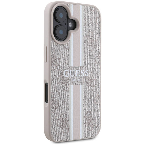 Guess - Hardcase 4G Printed Stripes MagSafe (GUHMP16SP4RPSP) - iPhone 16 - Pink