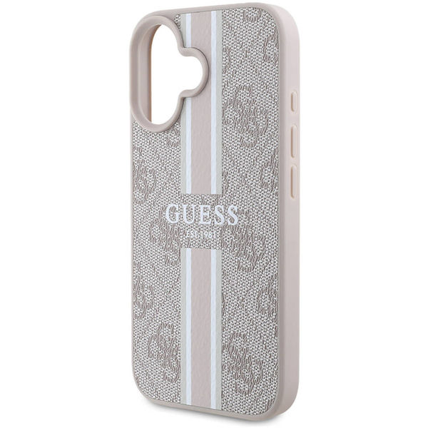 Guess - Hardcase 4G Printed Stripes MagSafe (GUHMP16SP4RPSP) - iPhone 16 - Pink
