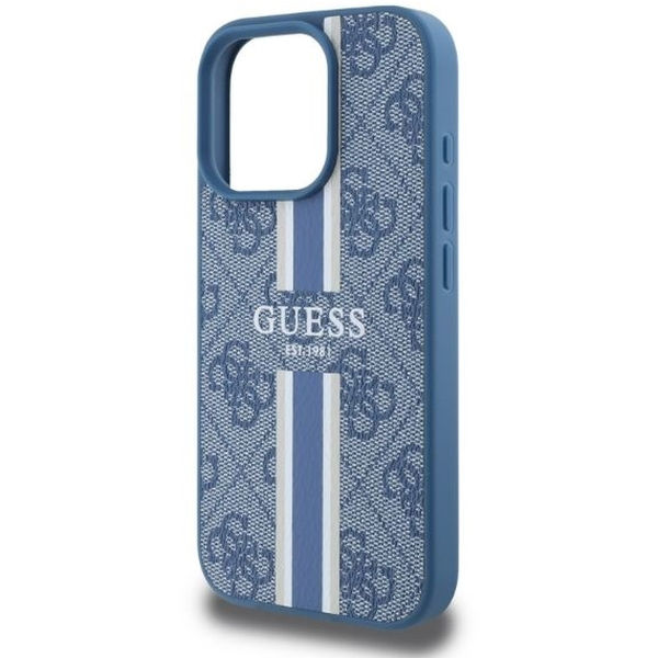 Guess - Hardcase 4G Printed Stripes MagSafe (GUHMP16XP4RPSB) - iPhone 16 Pro Max - Blue