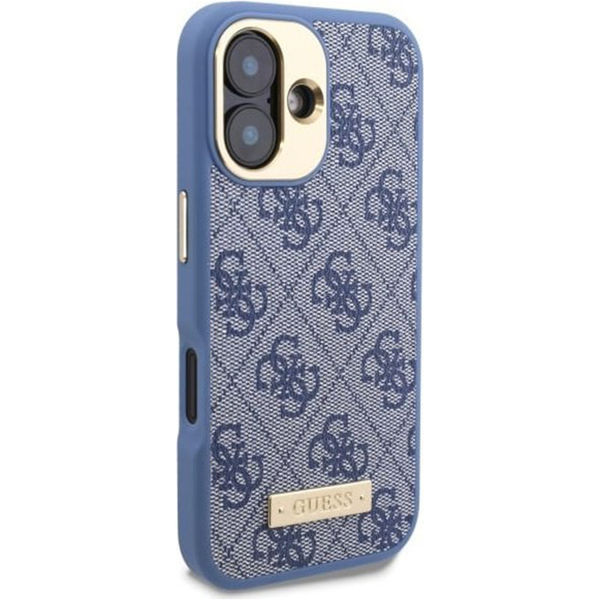 Guess - Hardcase 4G Logo Plate MagSafe (GUHMP16MU4GPRB) - iPhone 16 Plus - Blue