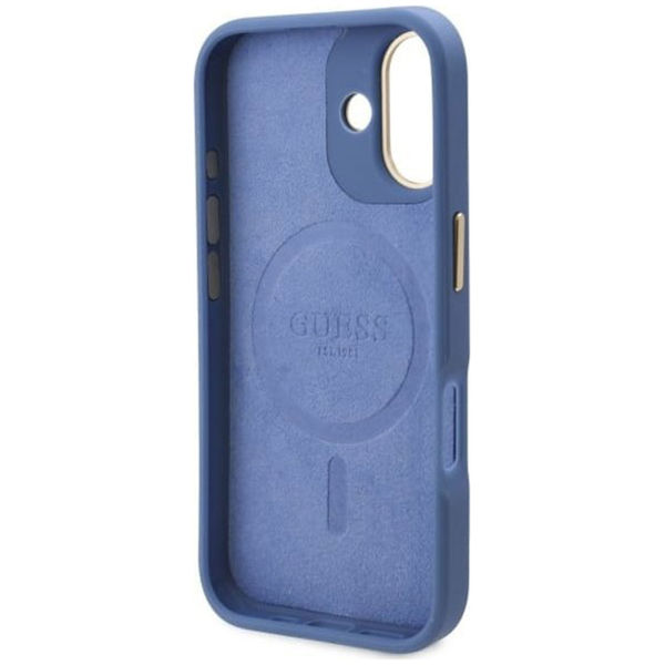 Guess - Hardcase 4G Logo Plate MagSafe (GUHMP16MU4GPRB) - iPhone 16 Plus - Blue