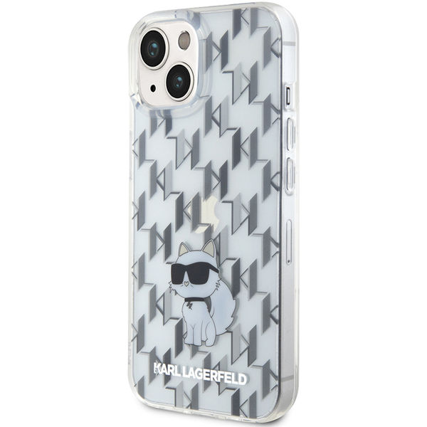 Karl Lagerfeld - Hardcase Monogram (KLHCP15SHNCMKLT) - iPhone 15 - Transparent Choupette