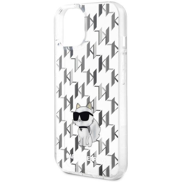 Karl Lagerfeld - Hardcase Monogram (KLHCP15SHNCMKLT) - iPhone 15 - Transparent Choupette