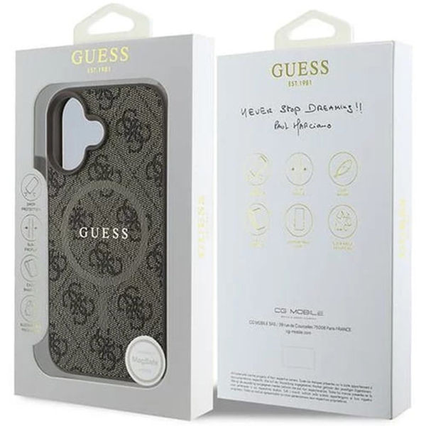 Guess - 4G Ring Classic Logo MagSafe (GUHMP16SG4GFRW) - iPhone 16 - Brown