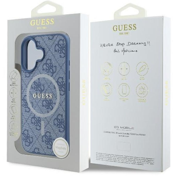 Guess - 4G Ring Classic Logo MagSafe (GUHMP16SG4GFRB) - iPhone 16 - Blue