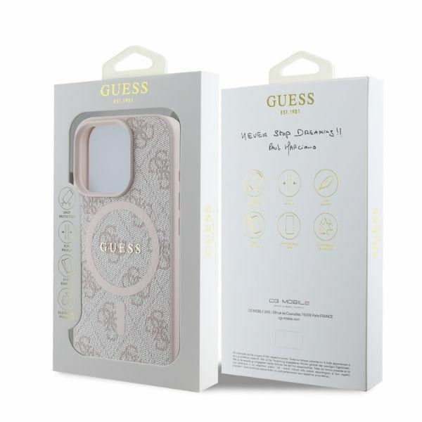 Guess - 4G Ring Classic Logo MagSafe (GUHMP16LG4GFRP) - iPhone 16 Pro - Pink