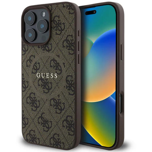 Guess - 4G Ring Classic Logo MagSafe (GUHMP16LG4GFRW) - iPhone 16 Pro - Brown