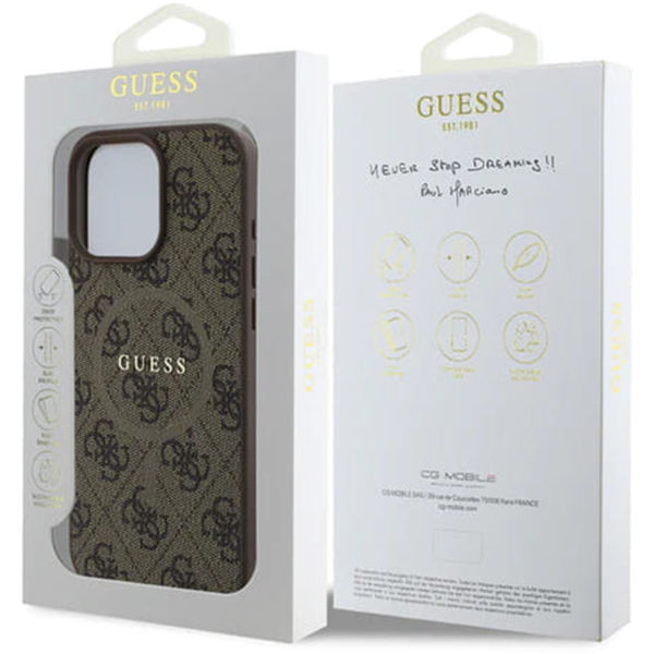 Guess - 4G Ring Classic Logo MagSafe (GUHMP16LG4GFRW) - iPhone 16 Pro - Brown