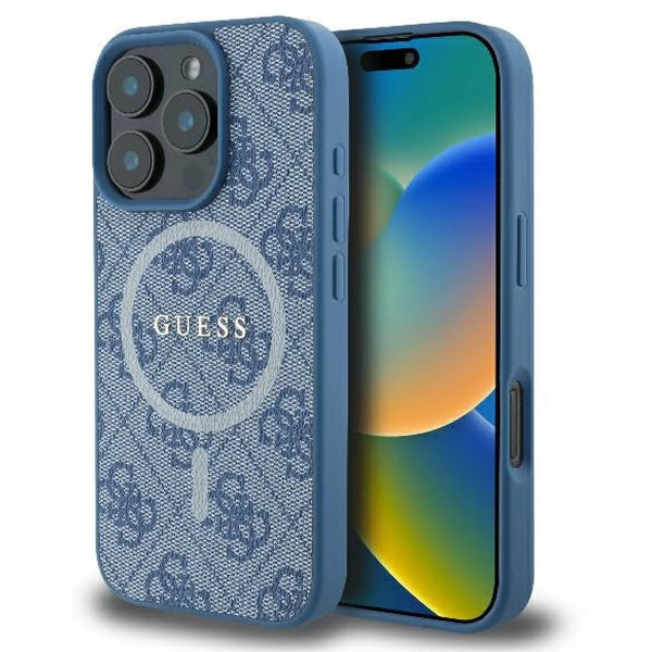 Guess - 4G Ring Classic Logo MagSafe (GUHMP16LG4GFRB) - iPhone 16 Pro - Blue