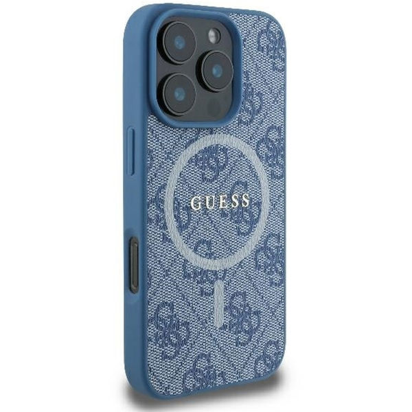 Guess - 4G Ring Classic Logo MagSafe (GUHMP16LG4GFRB) - iPhone 16 Pro - Blue