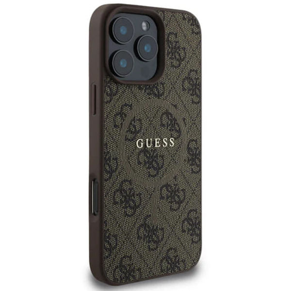 Guess - 4G Ring Classic Logo MagSafe (GUHMP16XG4GFRW) - iPhone 16 Pro Max - Brown