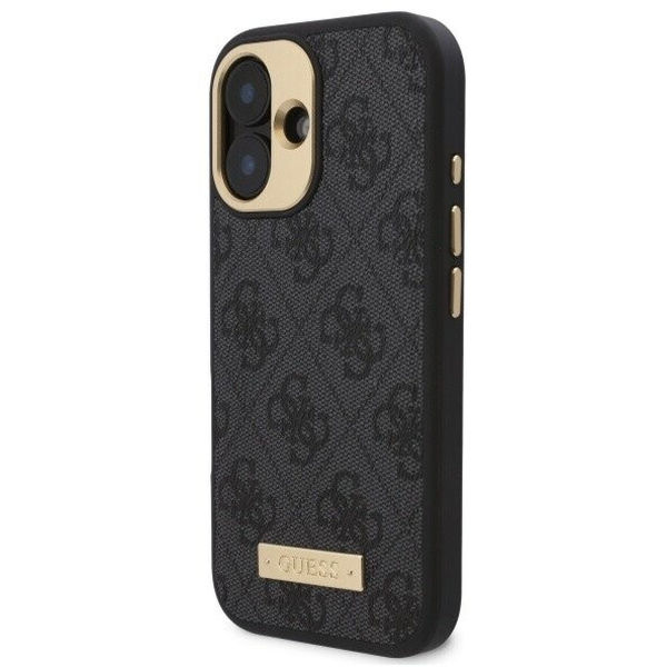 Guess - Hardcase 4G Logo Plate MagSafe (GUHMP16SU4GPRK) - iPhone 16 - Black