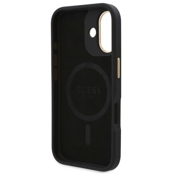 Guess - Hardcase 4G Logo Plate MagSafe (GUHMP16SU4GPRK) - iPhone 16 - Black