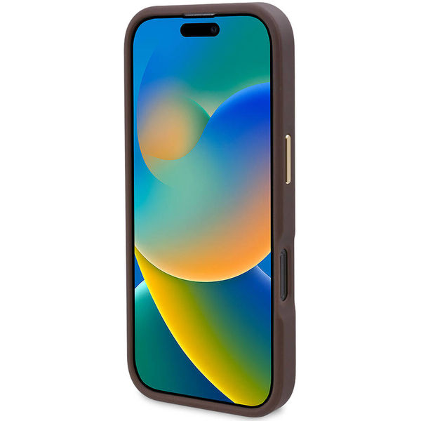 Guess - Hardcase 4G Logo Plate MagSafe (GUHMP16XU4GPRW) - iPhone 16 Pro Max - Brown