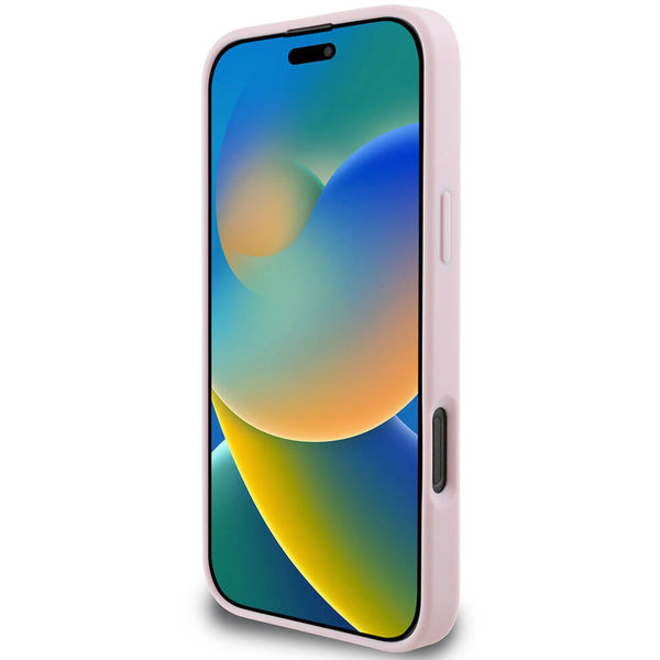 Guess - Grained Gold Ring MagSafe (GUHMP16LPGHSMMP) - iPhone 16 Pro - Pink