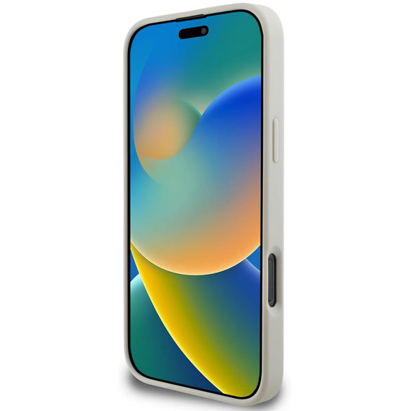 Guess - Grained Gold Ring MagSafe (GUHMP16LPGHSMME) - iPhone 16 Pro - Beige