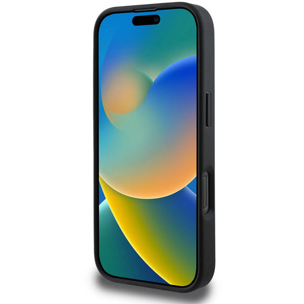 Guess - Grained Gold Ring MagSafe (GUHMP16XPGHSMMK) - iPhone 16 Pro Max - Black