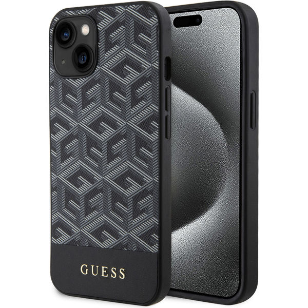 Guess - GCube Stripes MagSafe (GUHMP15SHGCFSEK) - iPhone 15 - Black