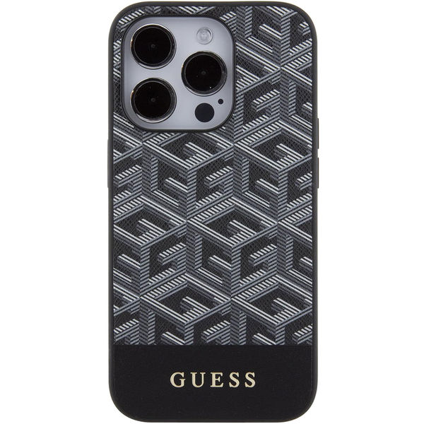 Guess - GCube Stripes MagSafe (GUHMP15LHGCFSEK) - iPhone 15 Pro - Black
