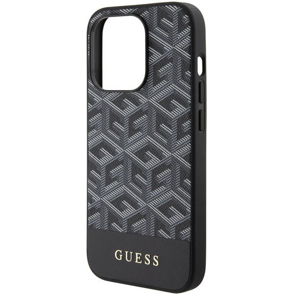 Guess - GCube Stripes MagSafe (GUHMP15LHGCFSEK) - iPhone 15 Pro - Black