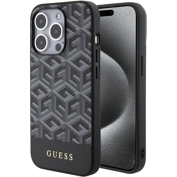 Guess - GCube Stripes MagSafe (GUHMP15XHGCFSEK) - iPhone 15 Pro Max - Black