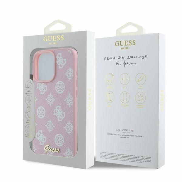Guess - Peony Script MagSafe (GUHMP16XPGPYSP) - iPhone 16 Pro Max - Pink