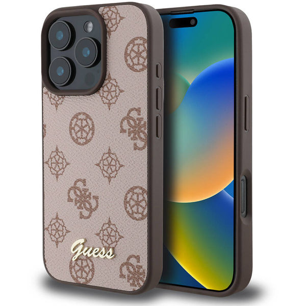 Guess - Peony Script MagSafe (GUHMP16XPGPYSW) - iPhone 16 Pro Max - Brown