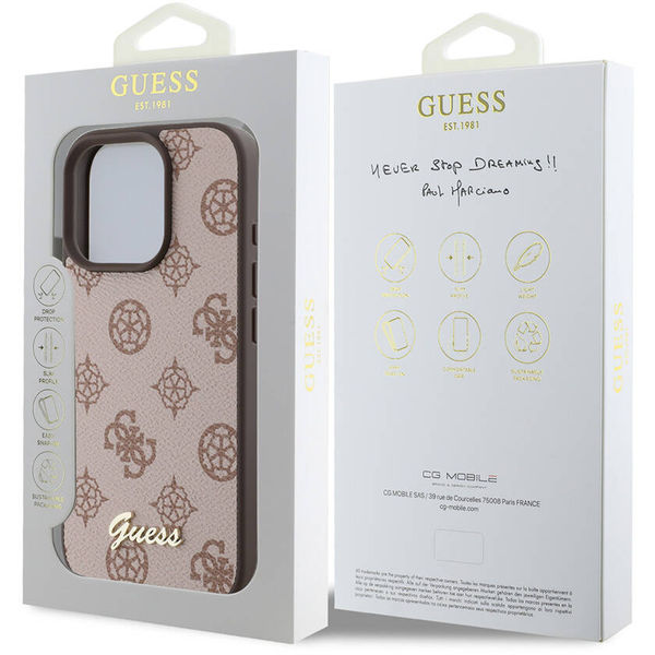 Guess - Peony Script MagSafe (GUHMP16XPGPYSW) - iPhone 16 Pro Max - Brown