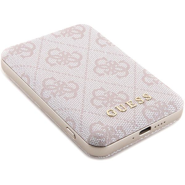 Guess - Hardcase Powerbank MagSafe (GUBPM5P15L4GEMGP) - iPhone 15 Pro - Pink