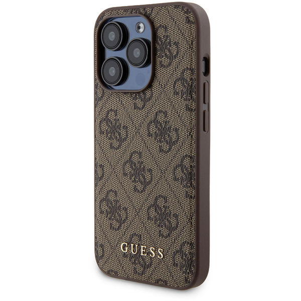 Guess - Hardcase Powerbank MagSafe (GUBPM5P15L4GEMGW) - iPhone 15 Pro - Brown