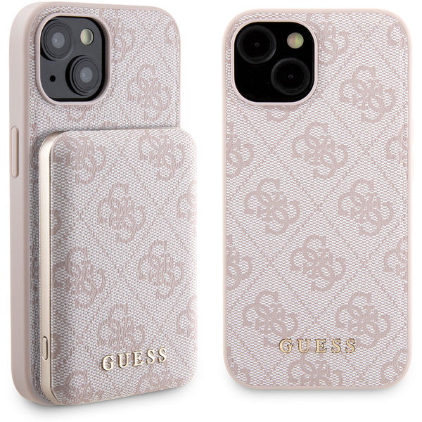 Guess - Hardcase Powerbank MagSafe (GUBPM5P15S4GEMGP) - iPhone 15 - Pink