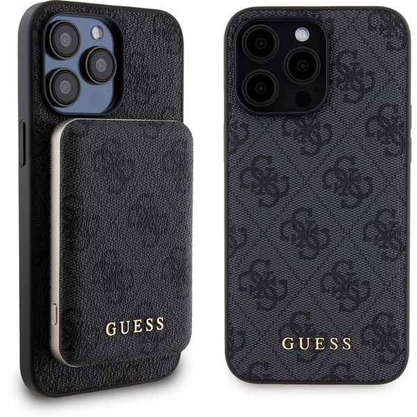Guess - Hardcase Powerbank MagSafe (GUBPM5P15X4GEMGK) - iPhone 15 Pro Max - Black