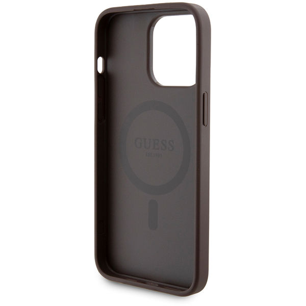 Guess - Hardcase Powerbank MagSafe (GUBPM5P15X4GEMGW) - iPhone 15 Pro Max - Brown