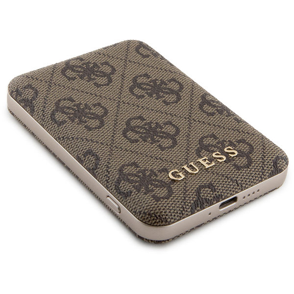 Guess - Hardcase Powerbank MagSafe (GUBPM5P15X4GEMGW) - iPhone 15 Pro Max - Brown