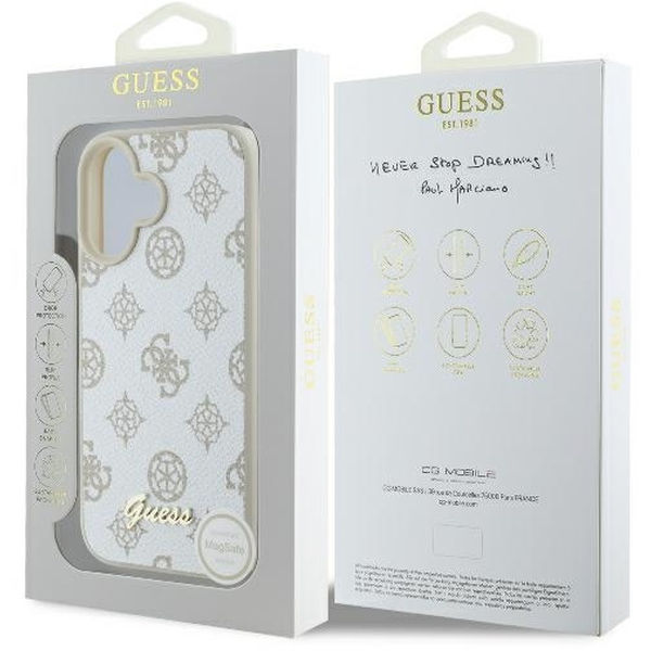 Guess - Peony Script MagSafe (GUHMP16SPGPYSH) - iPhone 16 - White