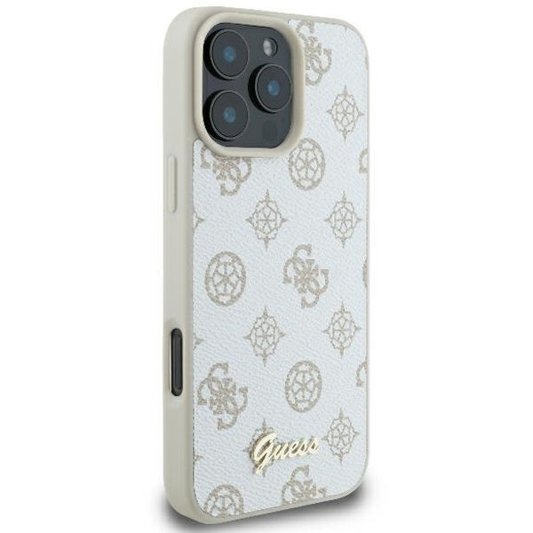 Guess - Peony Script MagSafe (GUHMP16LPGPYSH) - iPhone 16 Pro - White