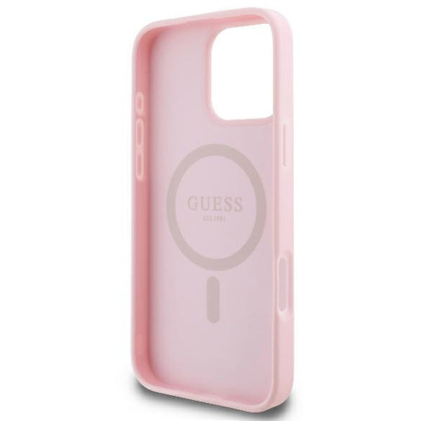 Guess - Peony Script MagSafe (GUHMP16LPGPYSP) - iPhone 16 Pro - Pink