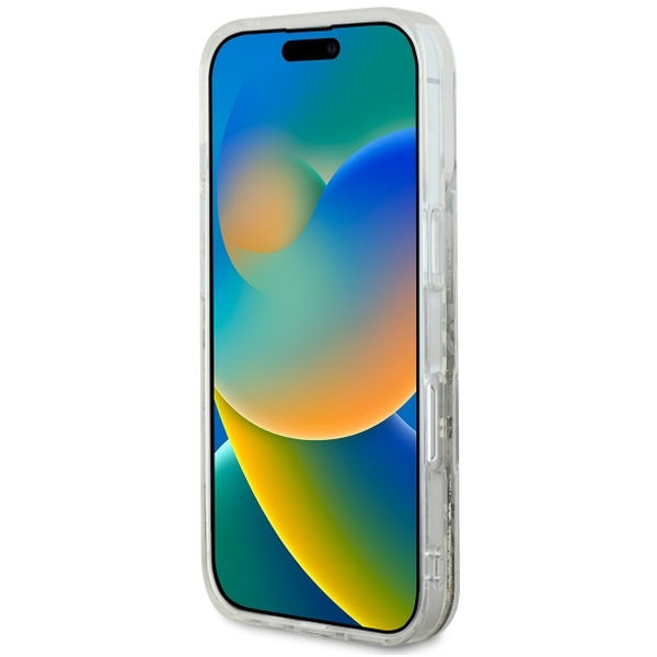 Guess - Liquid Glitter Flower MagSafe (GUHMP16XLFMWTE) - iPhone 16 Pro Max - Beige