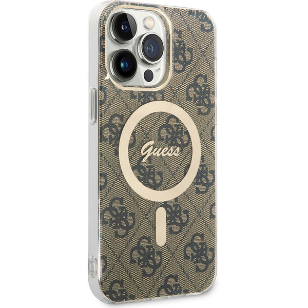 Guess - IML 4G MagSafe (GUHMP15LH4STW) - iPhone 15 Pro - Brown