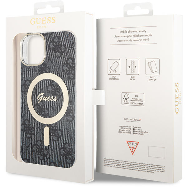 Guess - IML 4G MagSafe (GUHMP15SH4STK) - iPhone 15 - Black