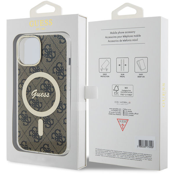 Guess - IML 4G MagSafe (GUHMP15SH4STW) - iPhone 15 - Brown