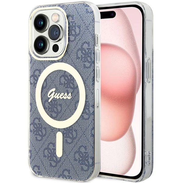 Guess - IML 4G MagSafe (GUHMP15SH4STB) - iPhone 15 - Blue