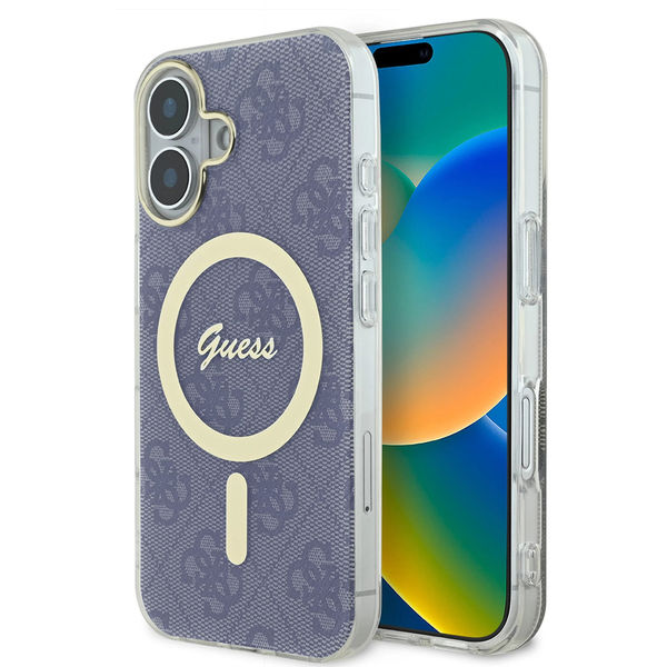 Guess - IML 4G MagSafe (GUHMP16SH4STB) - iPhone 16 - Blue