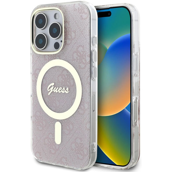 Guess - IML 4G MagSafe (GUHMP16LH4STP) - iPhone 16 Pro - Pink