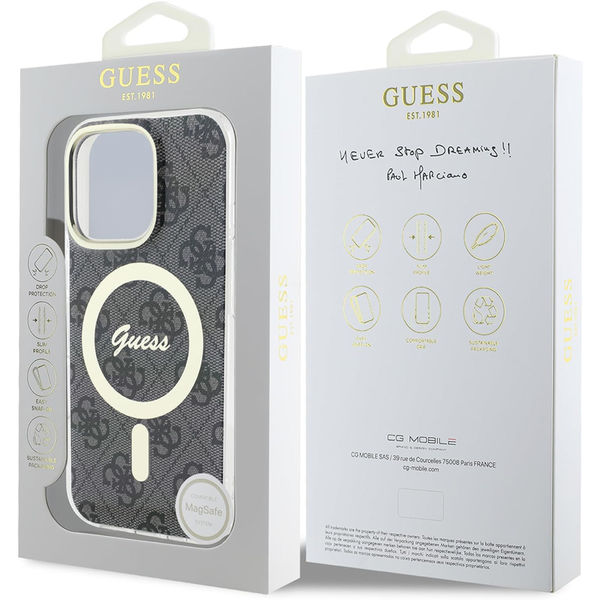 Guess - IML 4G MagSafe (GUHMP16XH4STK) - iPhone 16 Pro Max - Black
